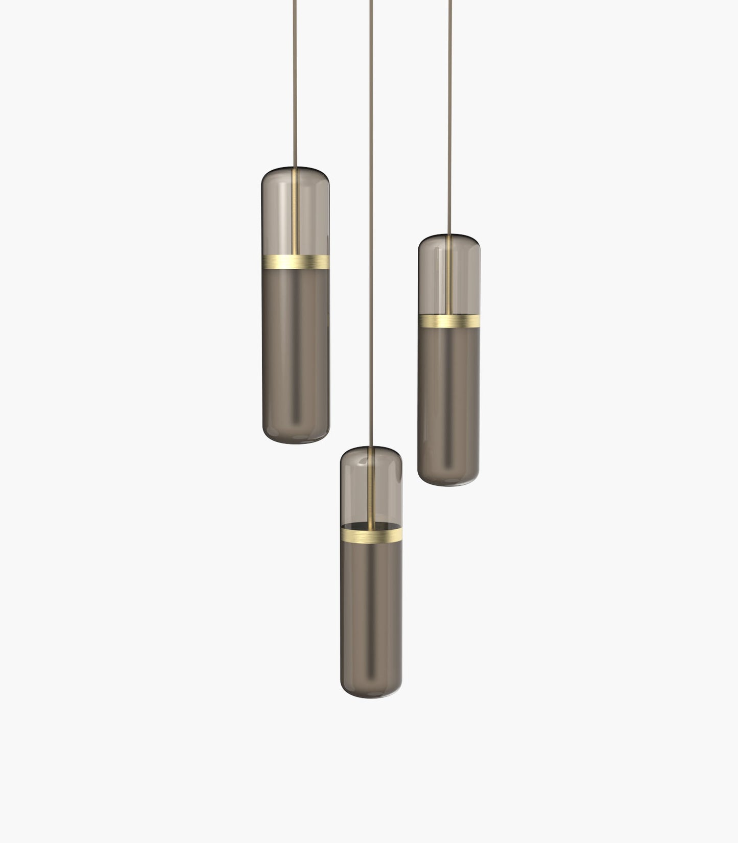 Pill S36-02 Pendant Light Smoked/brushed brass