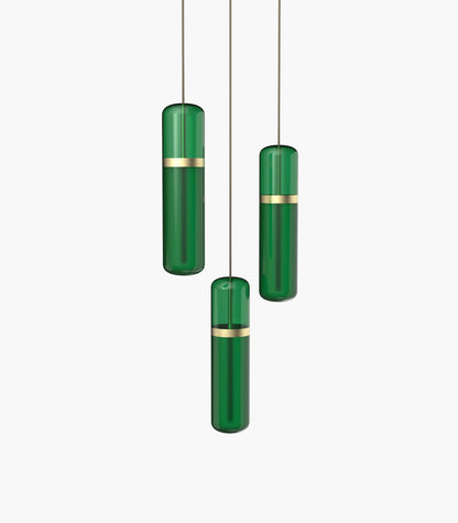 Pill S36-02 Pendant Light Green Burnished Brass