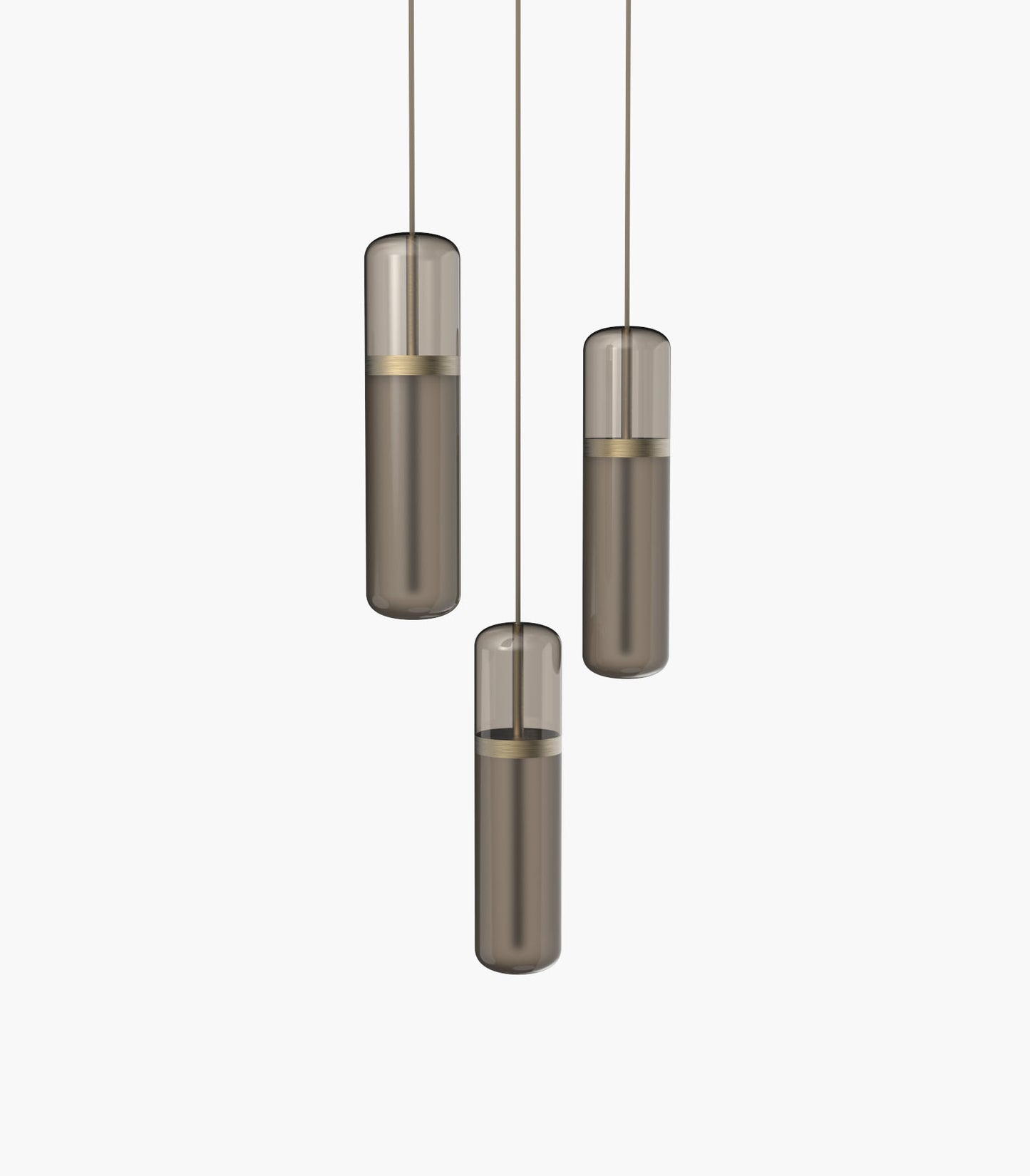 Pill S36-02 Pendant Light smoked / burnished brass