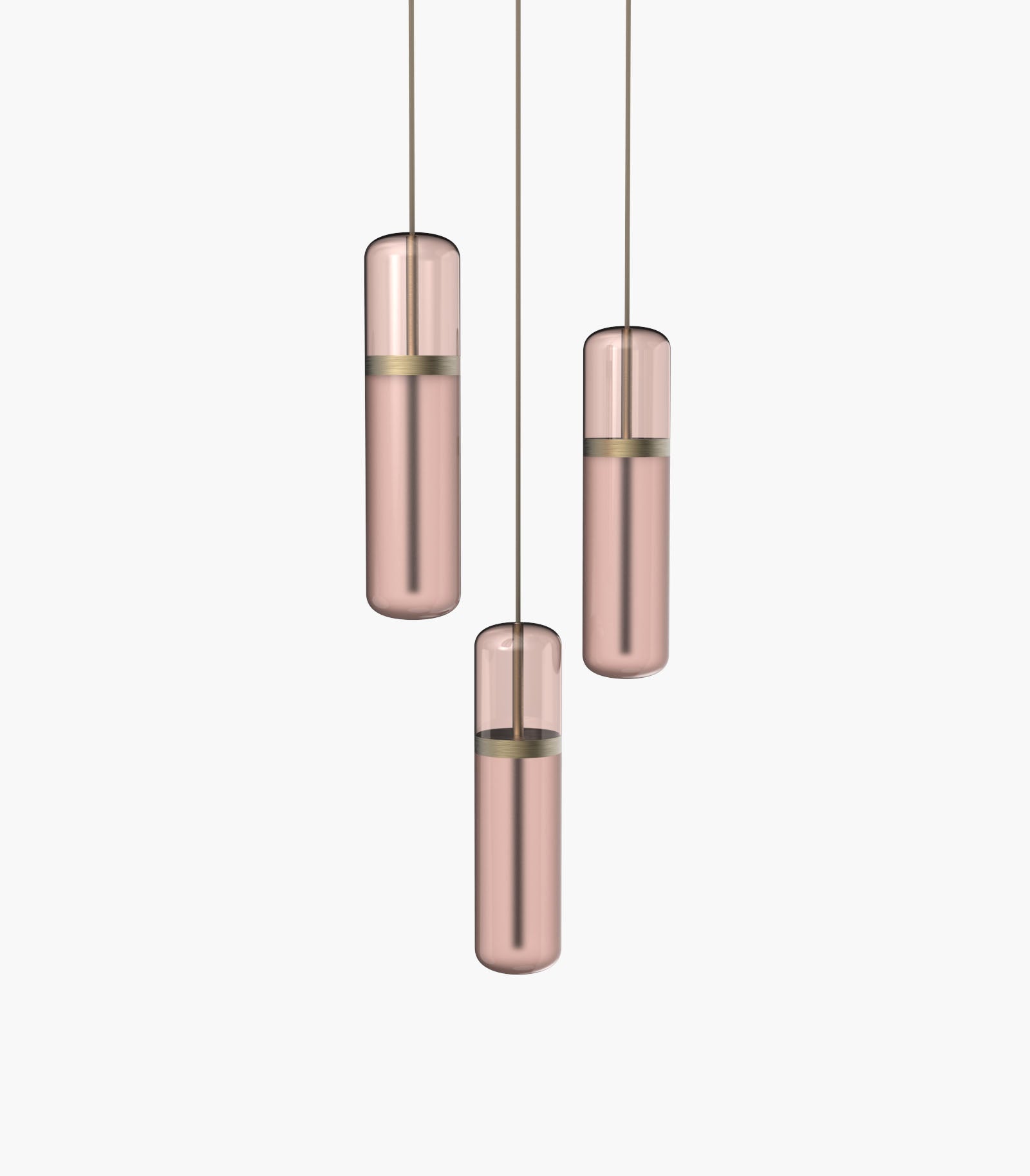 Pill S36-02 Pendant Light Pink Black Anodised 