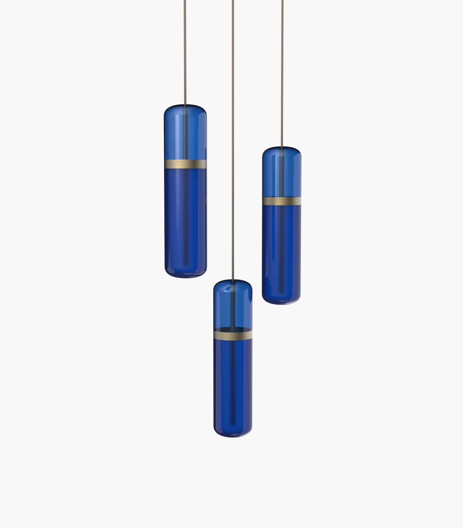 Pill S36-02 Pendant Light Blue Burnished Brass