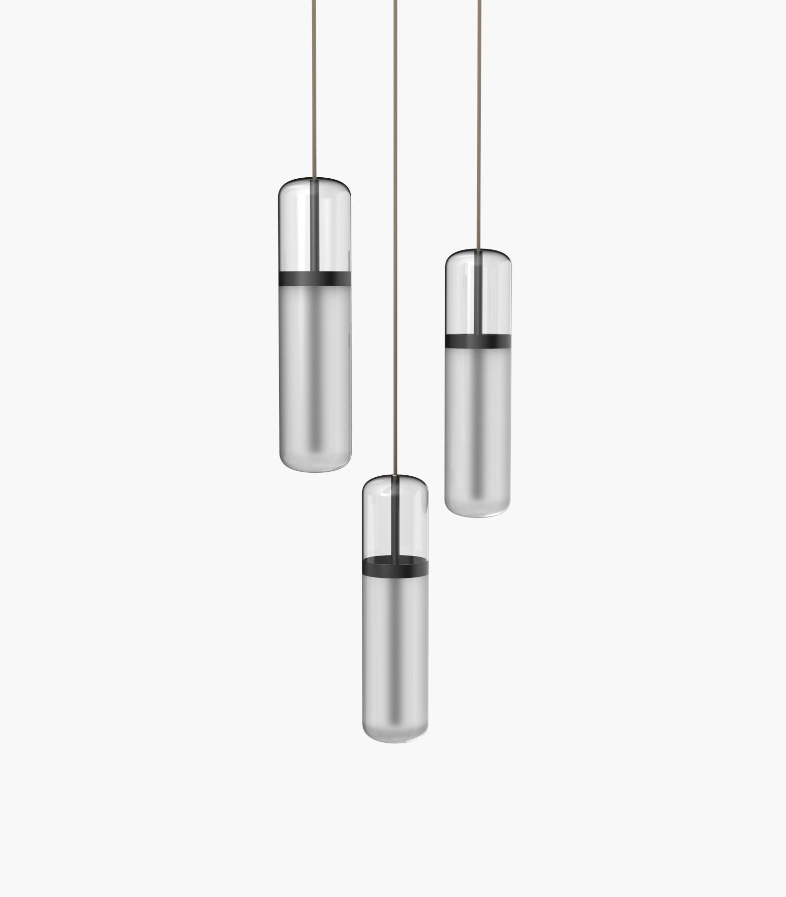 Pill S36-02 Pendant Light White Brushed Brass 