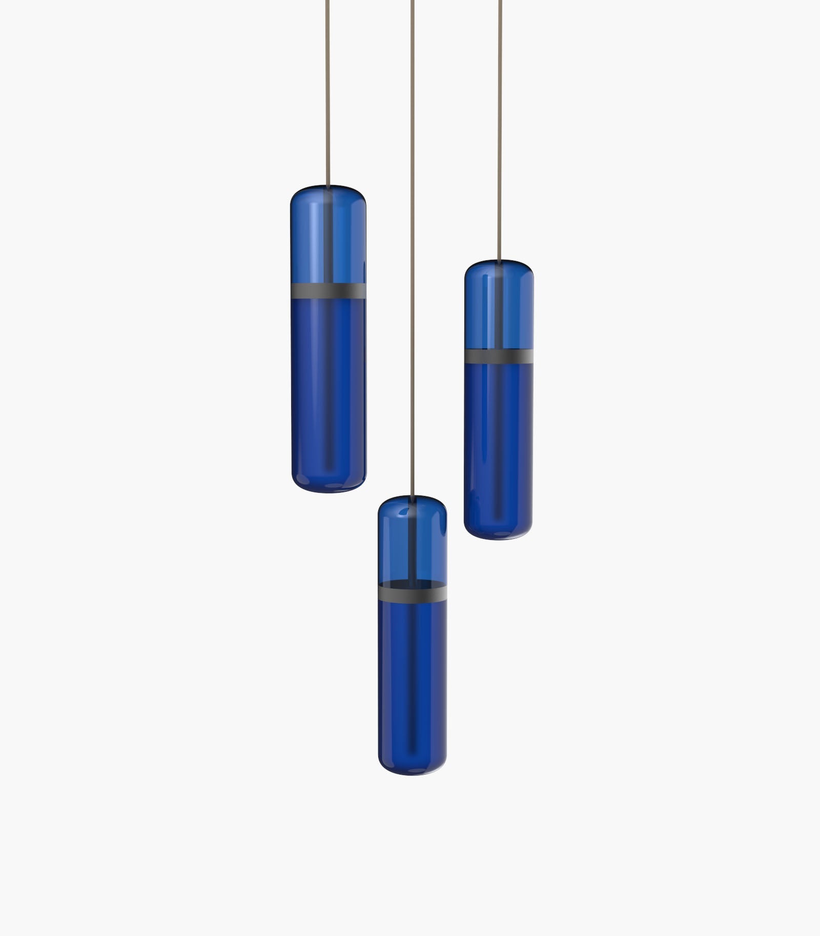 Pill S36-02 Pendant Light Blue Black Anodised 