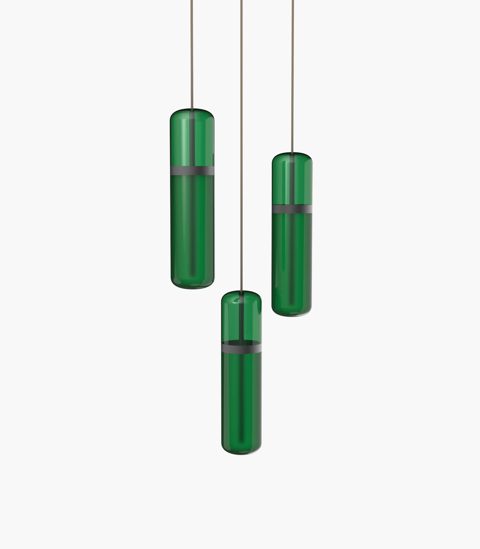 Pill S36-02 Pendant Light Green Black Anodised 