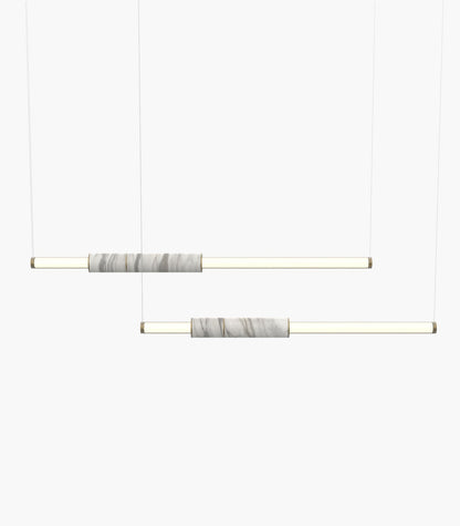 Light Pipe S58-10 Pendant Light White Burnished Brass