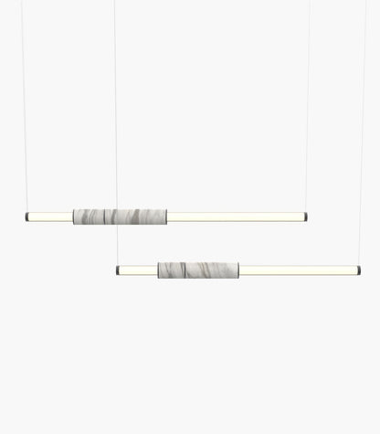 Light Pipe S58-10 Pendant Light White Black Anodised 