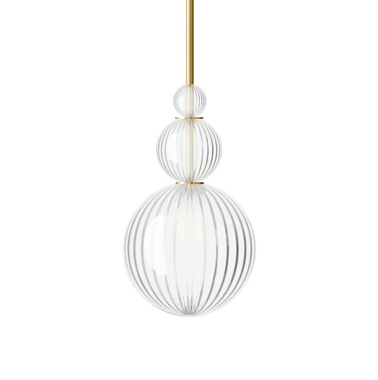 Pimlico Trio Sealed Rod Pendant, ribbed