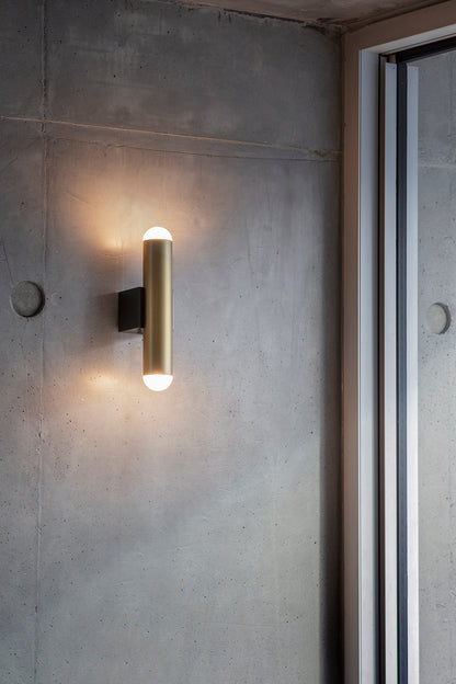 Vector Wall Light, on wall in setting on.