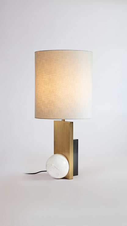 Triadic Table Lamp turned on