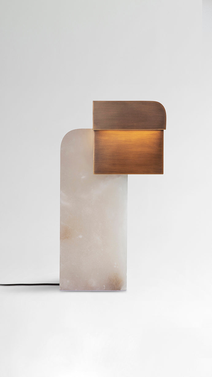 Geometric Love Table Lamp- Side View