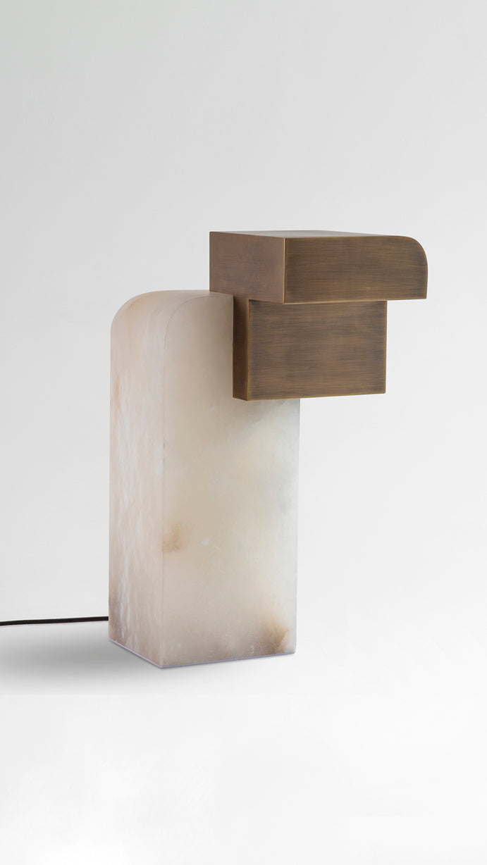 Geometric Love Table Lamp- Front View