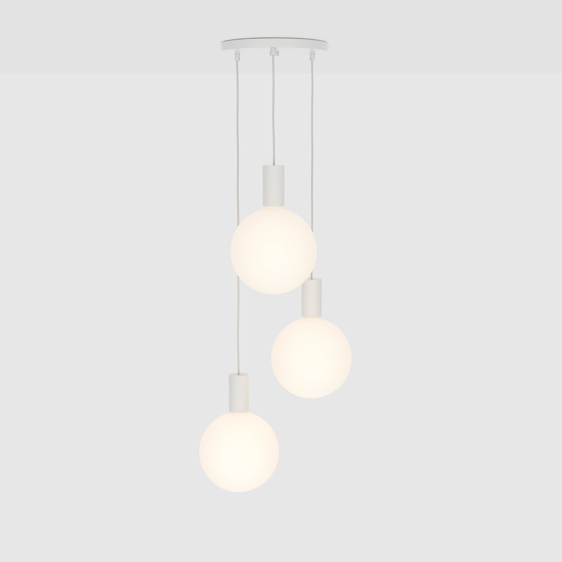 Tala Alumina Triple Pendants Chalk Sphere V Still 3