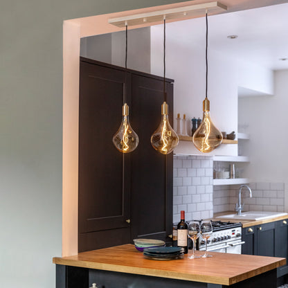 Tala Linear Triple Pendant Brass Voronoi II lifestyle 3