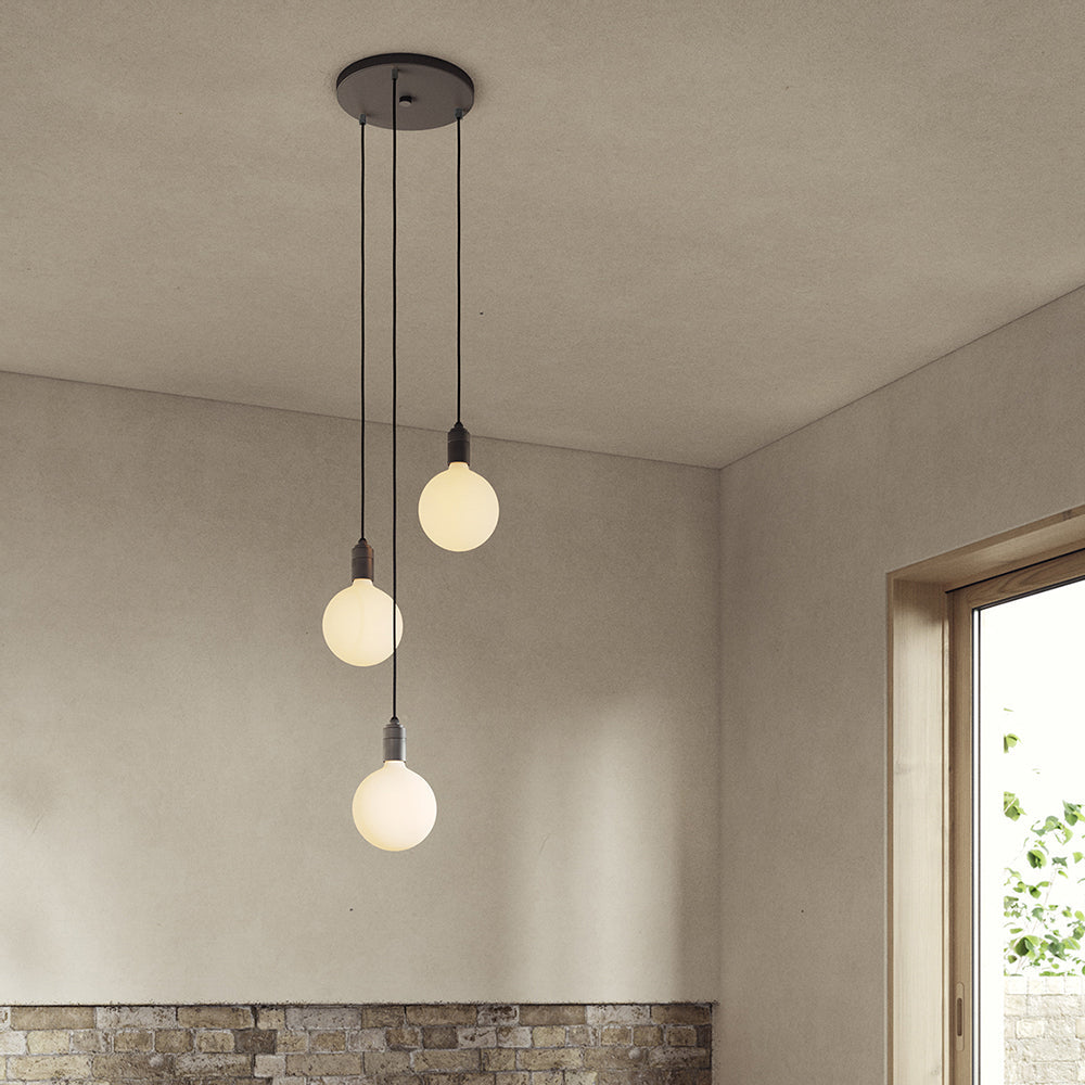 Tala Triple Ceiling Light Black Graphite Sphere IV  lifestyle 2