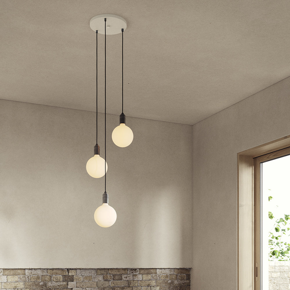 Tala Triple Ceiling Light White Graphite Sphere IV  lifestyle 2