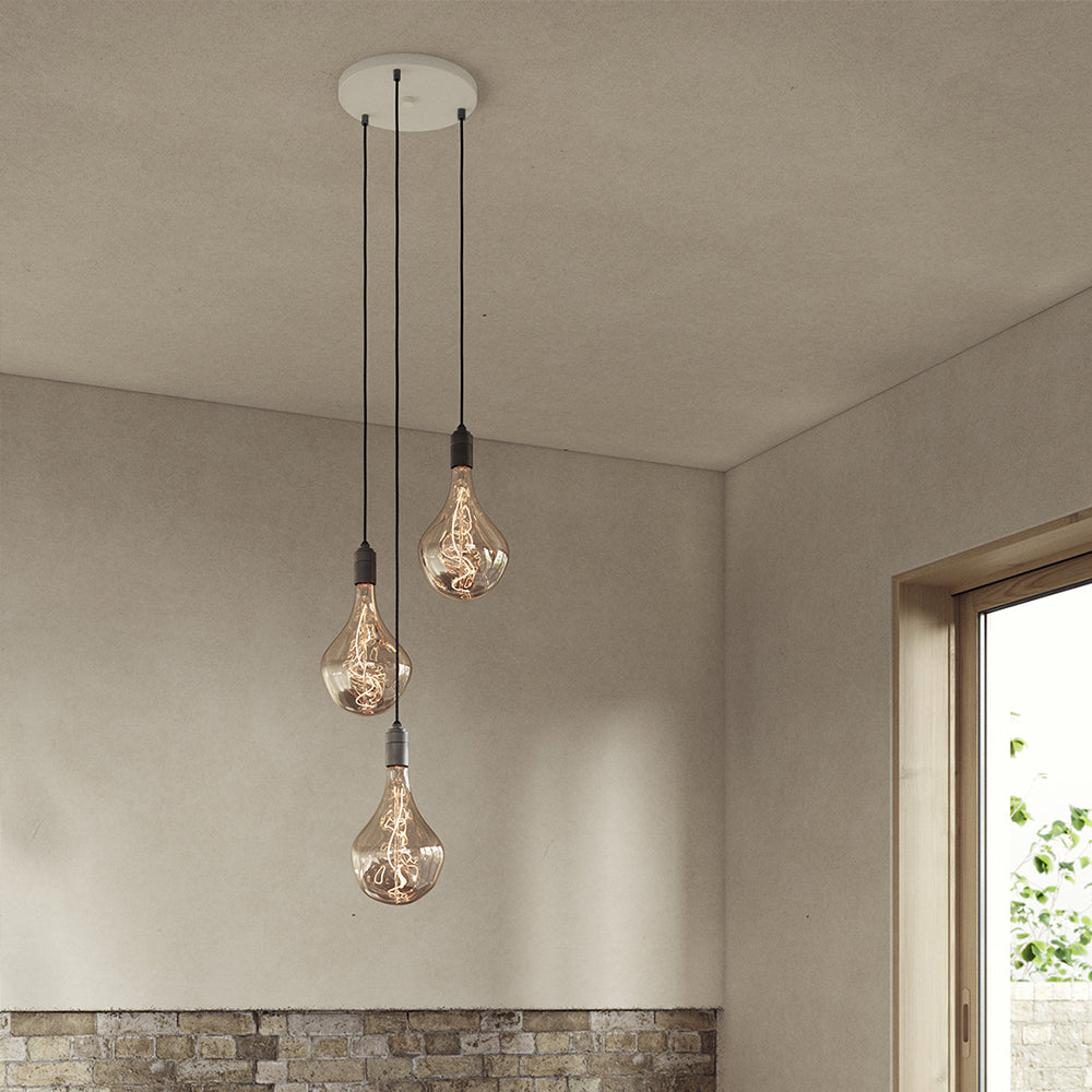 Tala Triple Ceiling Light White Graphite Voronoi II  lifestyle 2