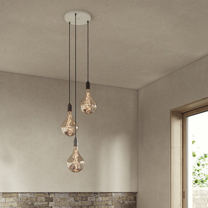 Tala Triple Ceiling Light White Graphite Voronoi II  lifestyle 2