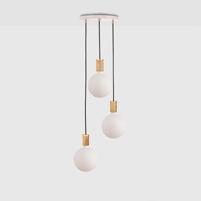 Tala Triple Ceiling Light White Oak Sphere IV  Still 6