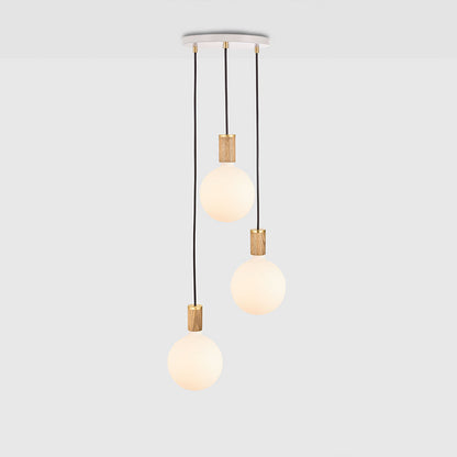 Tala Triple Ceiling Light White Oak Sphere IV  Still 7