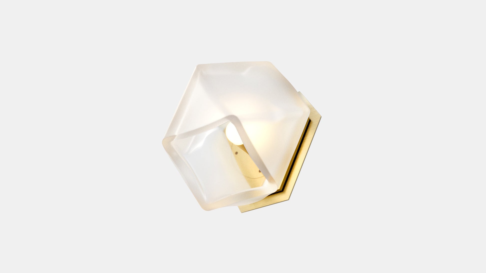 Welles Flushmount Sconce Brass   Alabaster