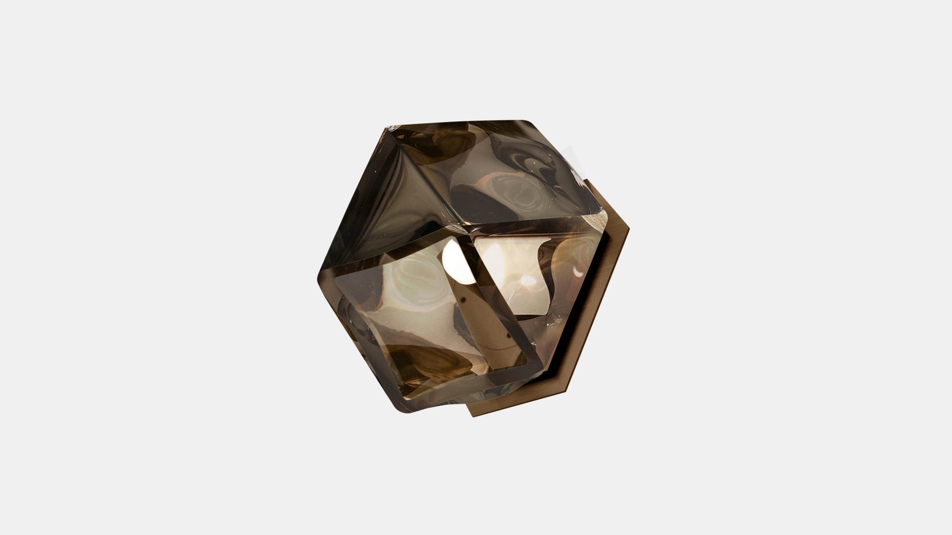 Welles Flushmount Sconce Bronze   Smoked