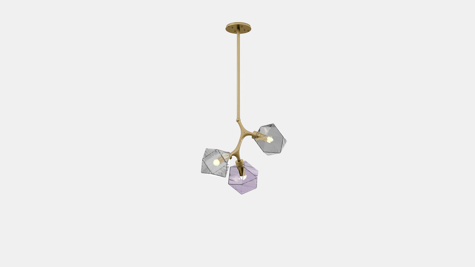 Welles Triple Pendant DR Brass