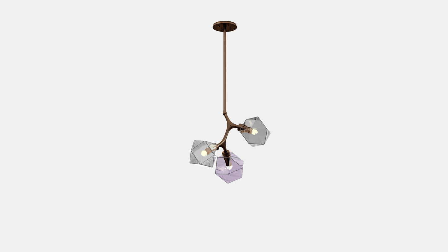 Welles Triple Pendant DR Bronze