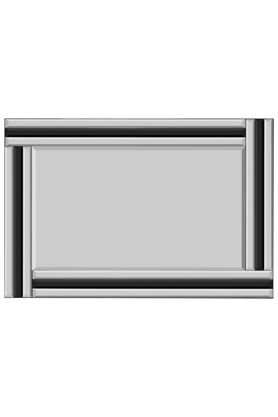 Sleek Black Framed Glass Mirror - 90 x 60 CM-6