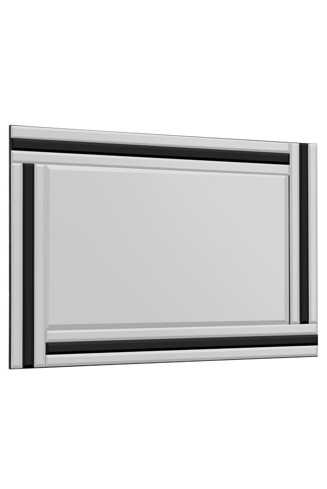 Sleek Black Framed Glass Mirror - 90 x 60 CM-7