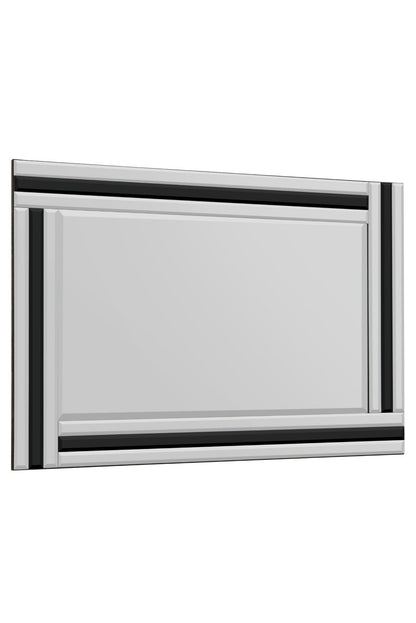 Sleek Black Framed Glass Mirror - 90 x 60 CM-7