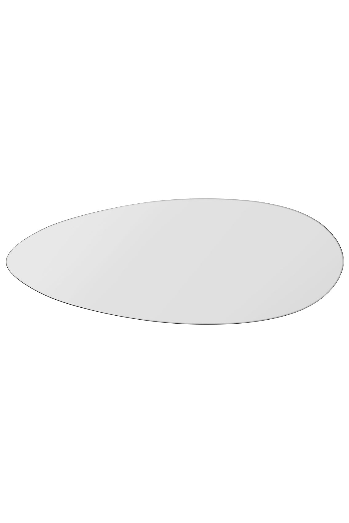 Elegant Frameless Tear Drop Glass Mirror 63" X 24" (160CM X 60CM)-3