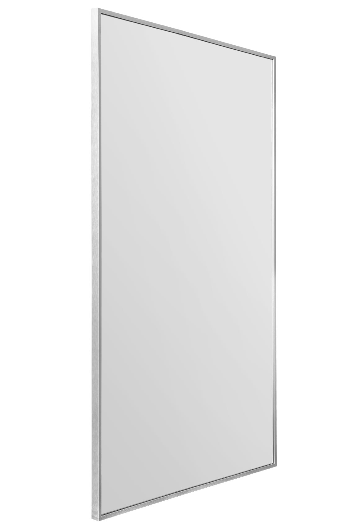 The Artus - Sleek Silver Aluminium Framed Leaning Mirror 68" X 33" (174CM X 85CM)-3