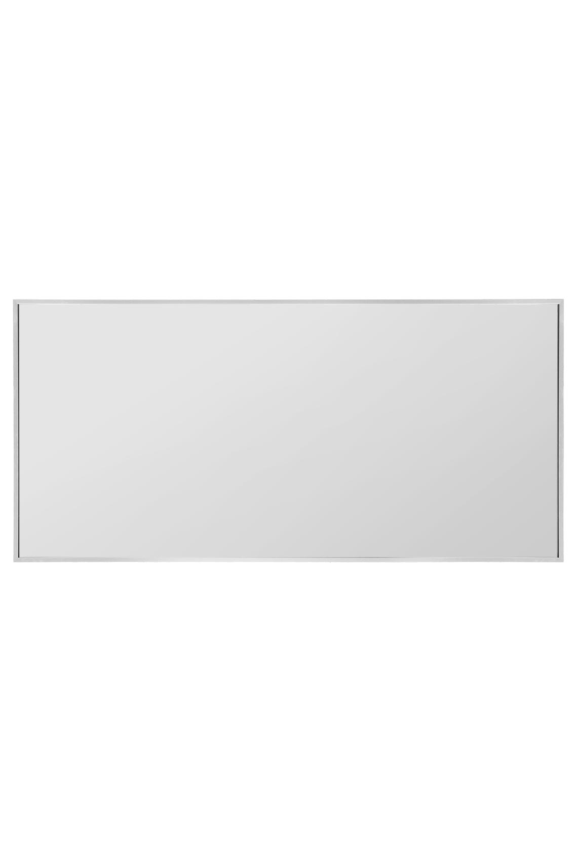 The Artus - Sleek Silver Aluminium Framed Leaning Mirror 68" X 33" (174CM X 85CM)-4