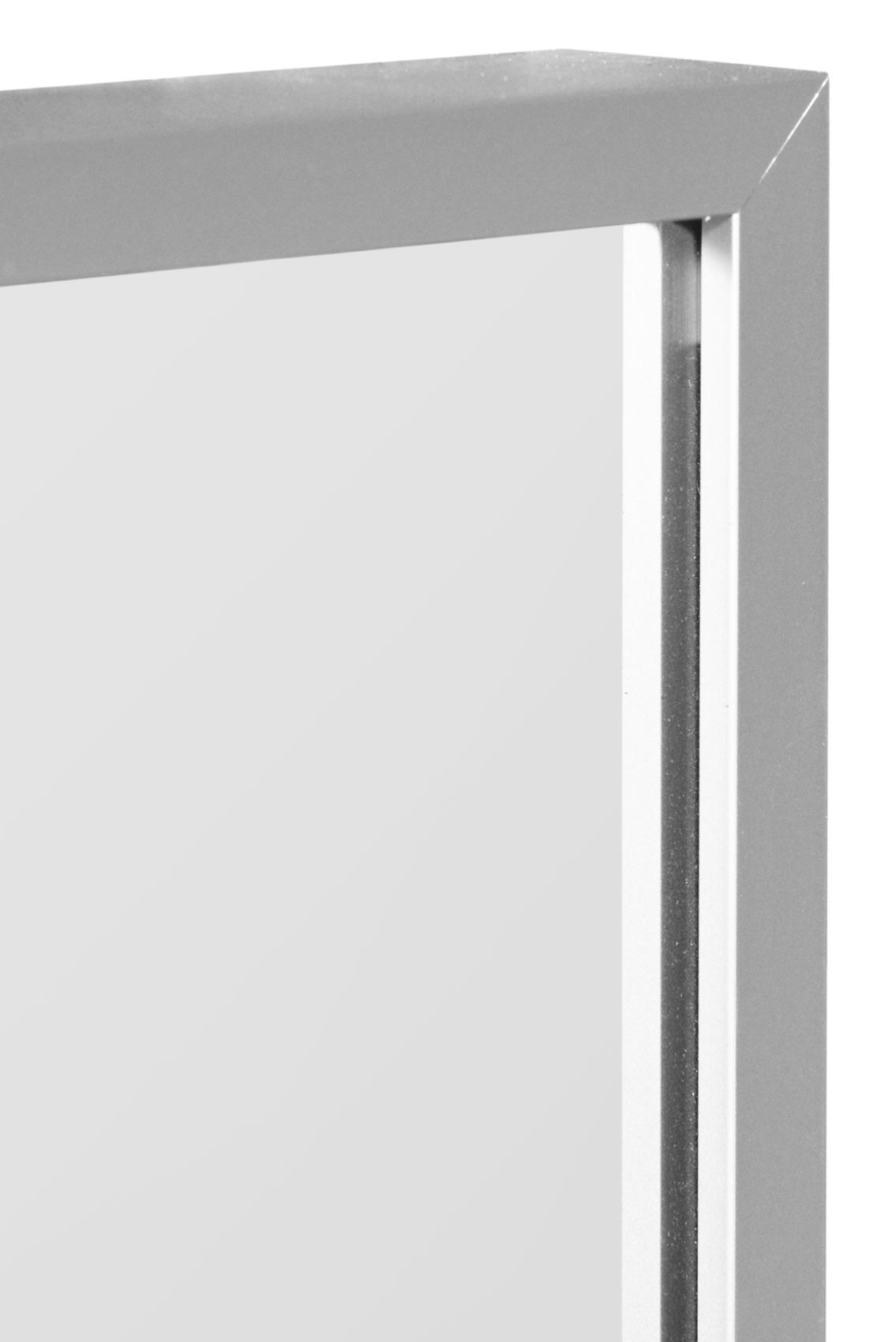 The Artus - Sleek Silver Aluminium Framed Leaning Mirror 68" X 33" (174CM X 85CM)-7