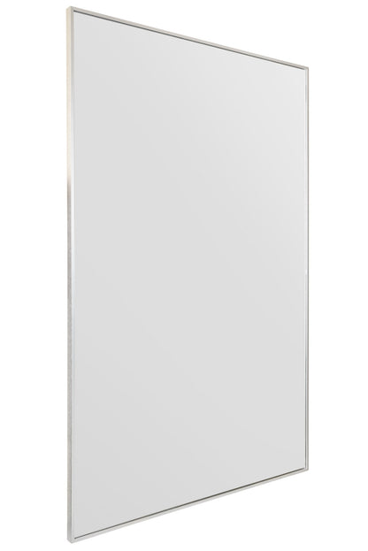 The Artus - Sleek Silver Aluminium Framed Leaning Mirror 68" X 43" (174CM X 110CM)-3