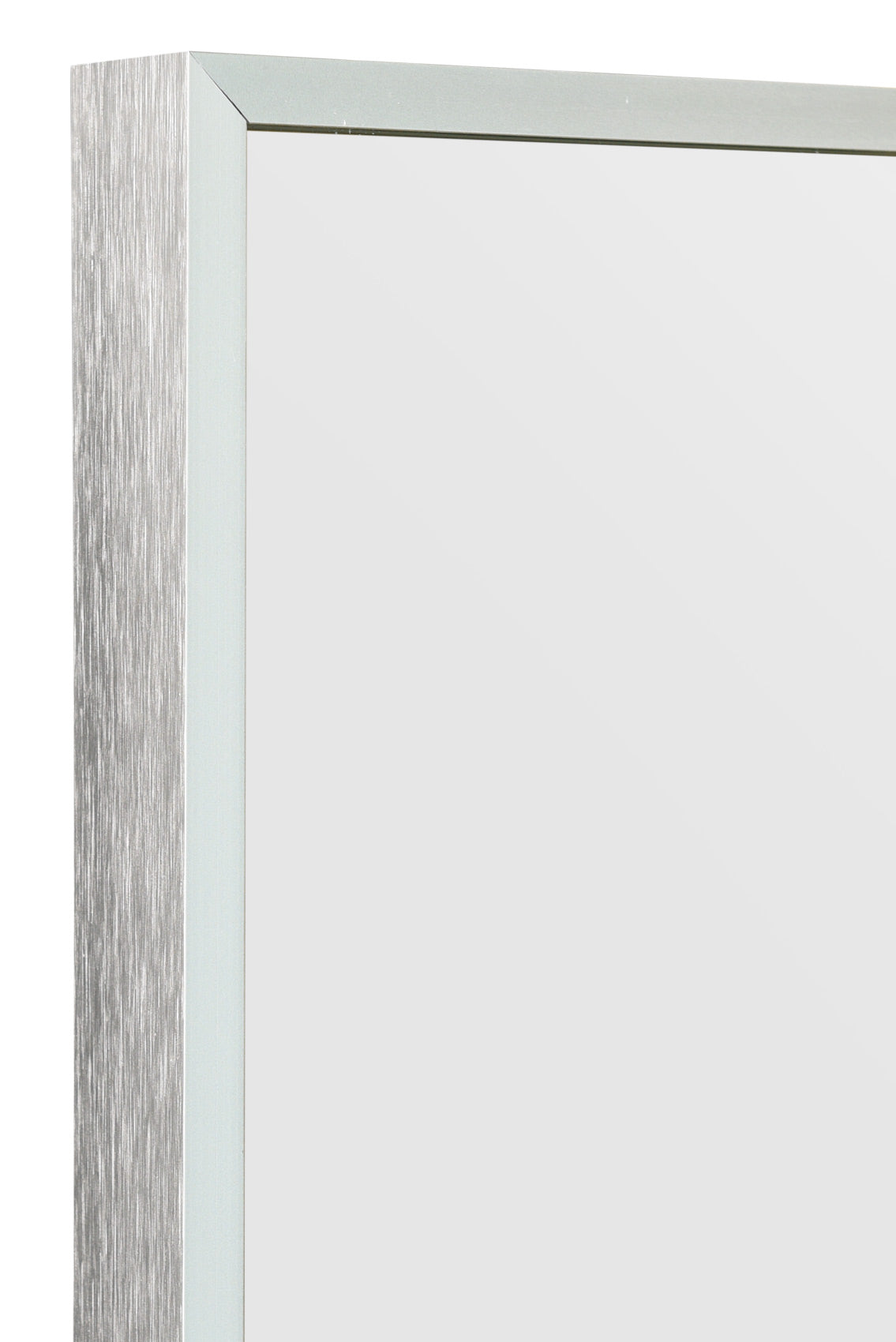 The Artus - Sleek Silver Aluminium Framed Leaning Mirror 68" X 43" (174CM X 110CM)-6