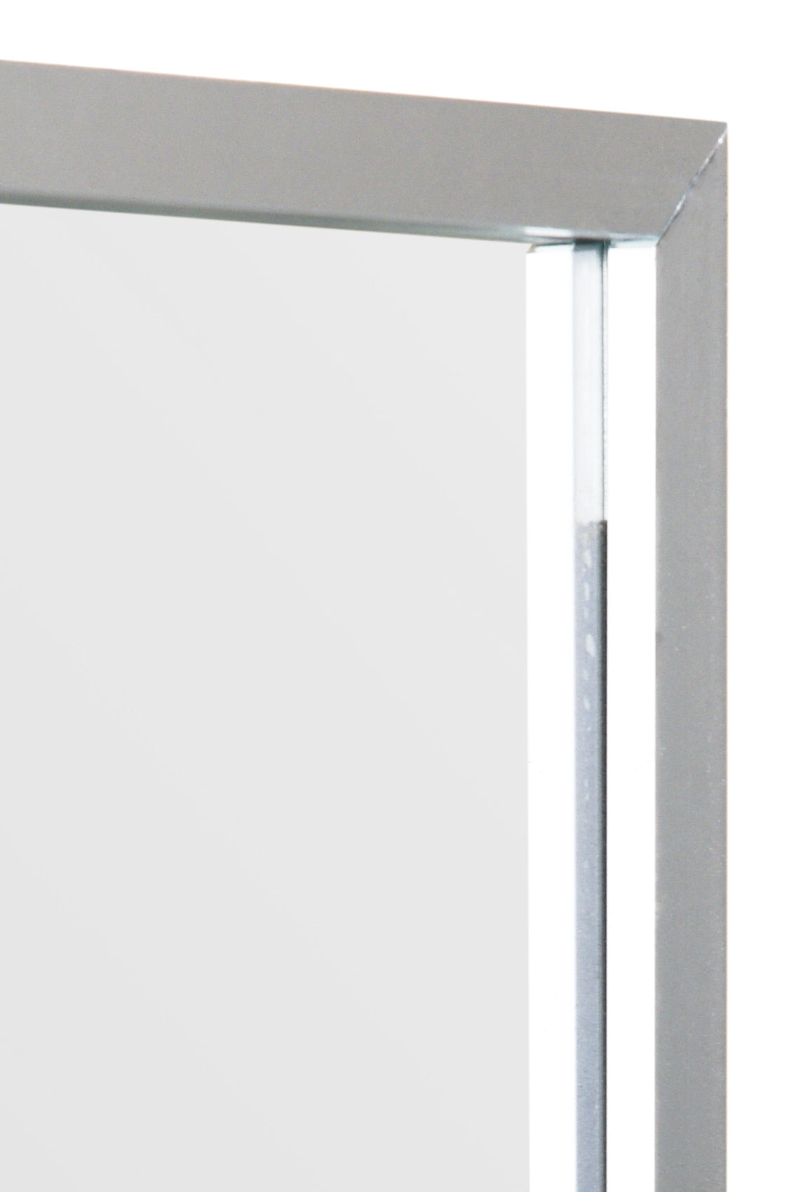 The Artus - Sleek Silver Aluminium Framed Leaning Mirror 68" X 43" (174CM X 110CM)-7