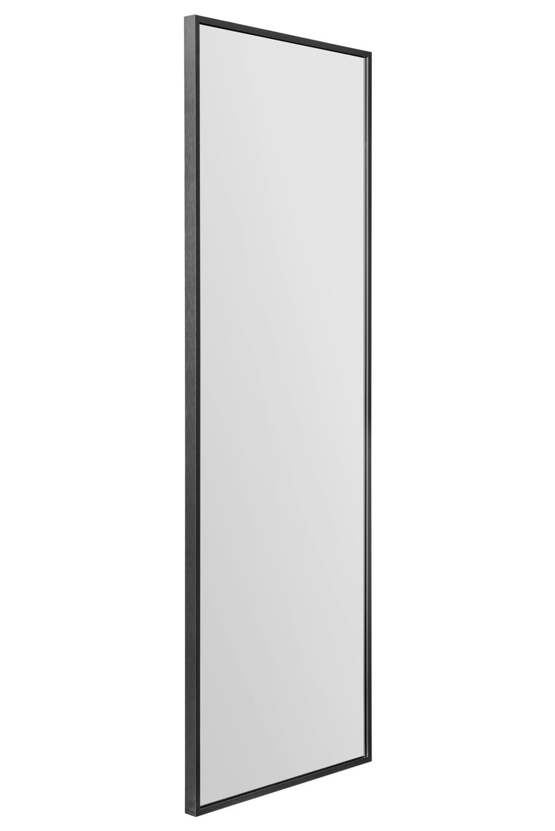 Artus Black Aluminium Framed Leaning Wall Mirror 47" x 16" (120CM x 40CM)-3