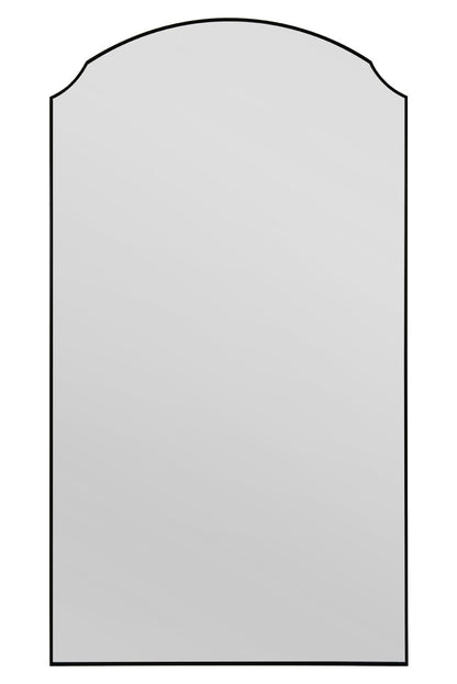 The Curva - Sleek Black Trimmed Dual Arch Leaner & Wall Mirror 63"x35" (160cm X 90cm) with Premium Inset Glass-1