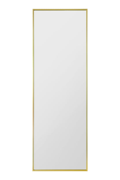 The Artus - 67" X 23" (170CM X 58CM) Gold Trimmed Aluminium Wall Mirror-1