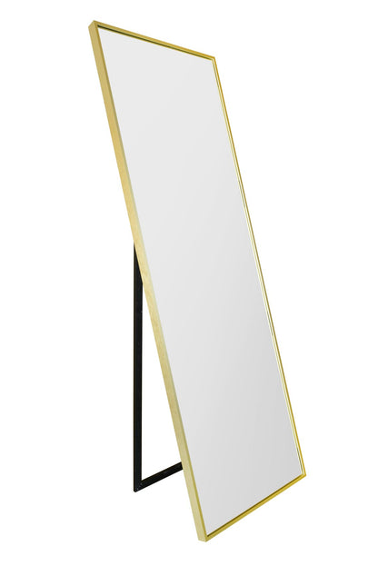 The Artus - 67" X 23" (170CM X 58CM) Gold Trimmed Aluminium Wall Mirror-2