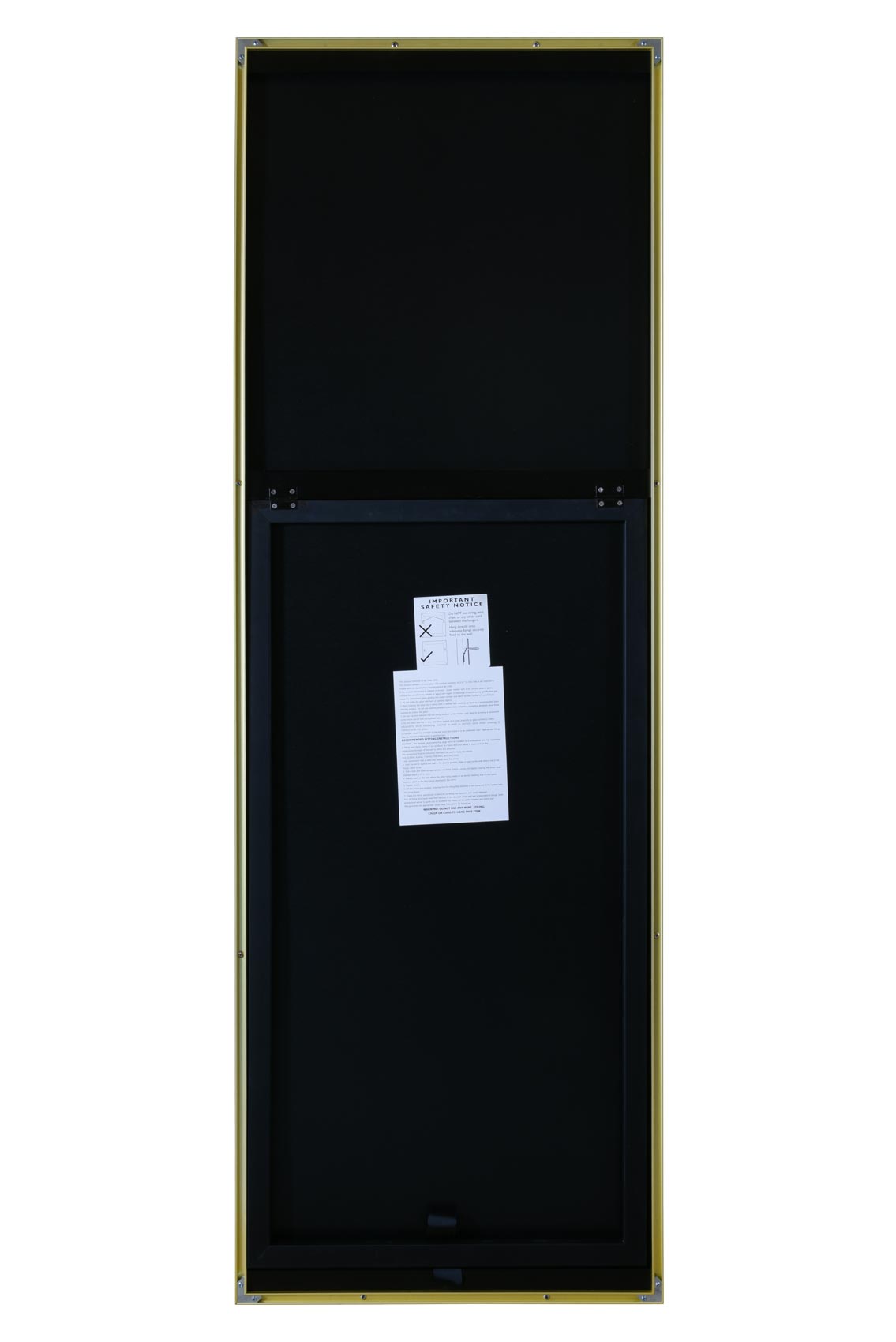 The Artus - 67" X 23" (170CM X 58CM) Gold Trimmed Aluminium Wall Mirror-3