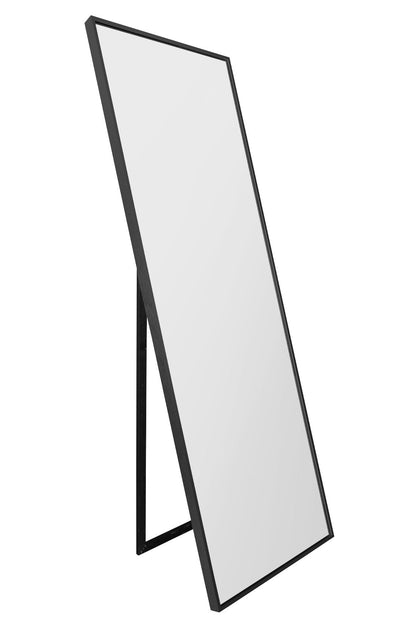 The Artus - 67" X 23" (170CM X 58CM) Sleek Black Aluminium Framed Standing Mirror-3