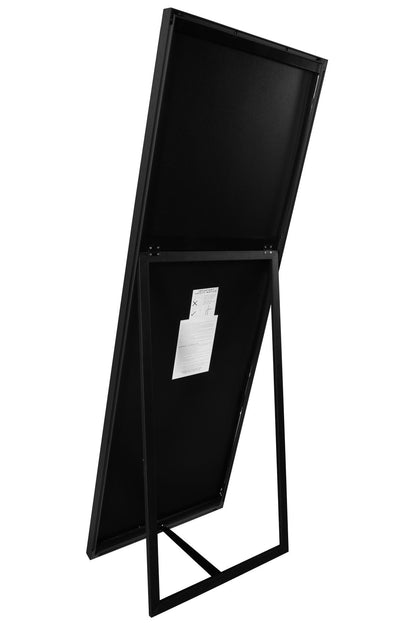 The Artus - 67" X 23" (170CM X 58CM) Sleek Black Aluminium Framed Standing Mirror-5