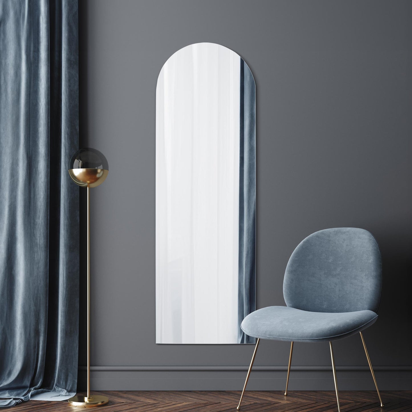 The Arcus - Sleek Arched Leaner/Walled Mirror 70" x 24" (180CM x 60CM)-5