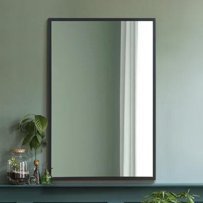 The Artus - Sleek Black Aluminum Framed Wall Mirror 16" x 24" (40CM x 60CM)-6