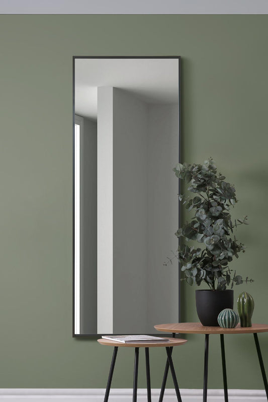 The Artus - Sleek Black Aluminium Framed Wall Mirror 4ft11 x 2ft (150CM x 60CM)-1