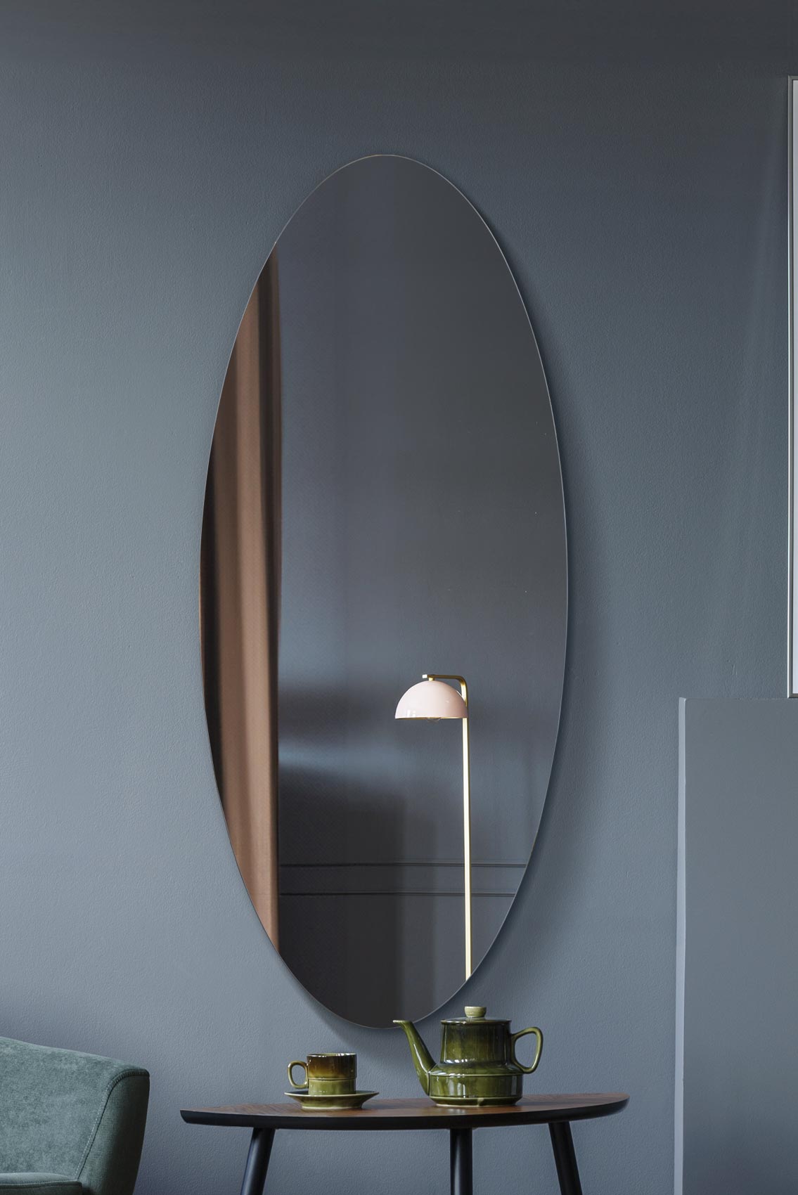 The Ovale - Sleek 47" X 20" (120x50CM) Frameless Oval Mirror-1