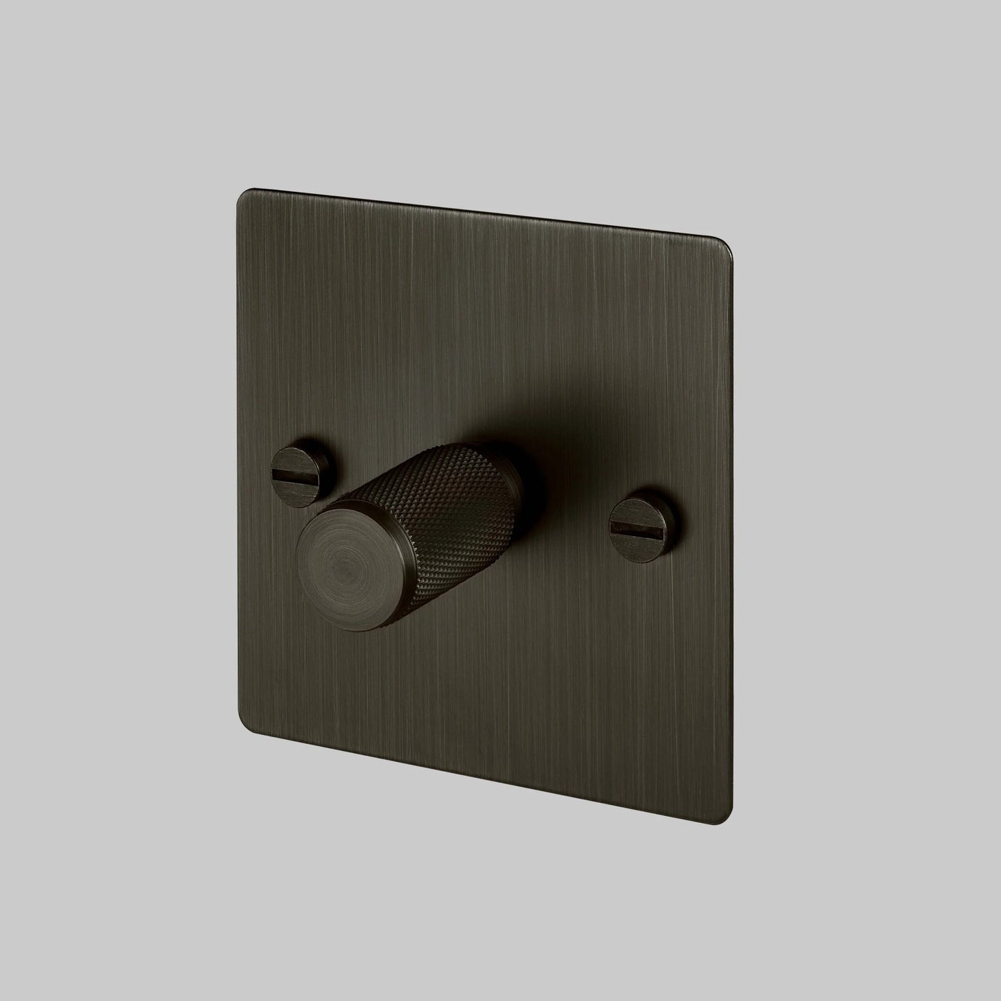 1G Dimmer/ 100W/ Smoked Bronze with smoked bronze details, angled view.