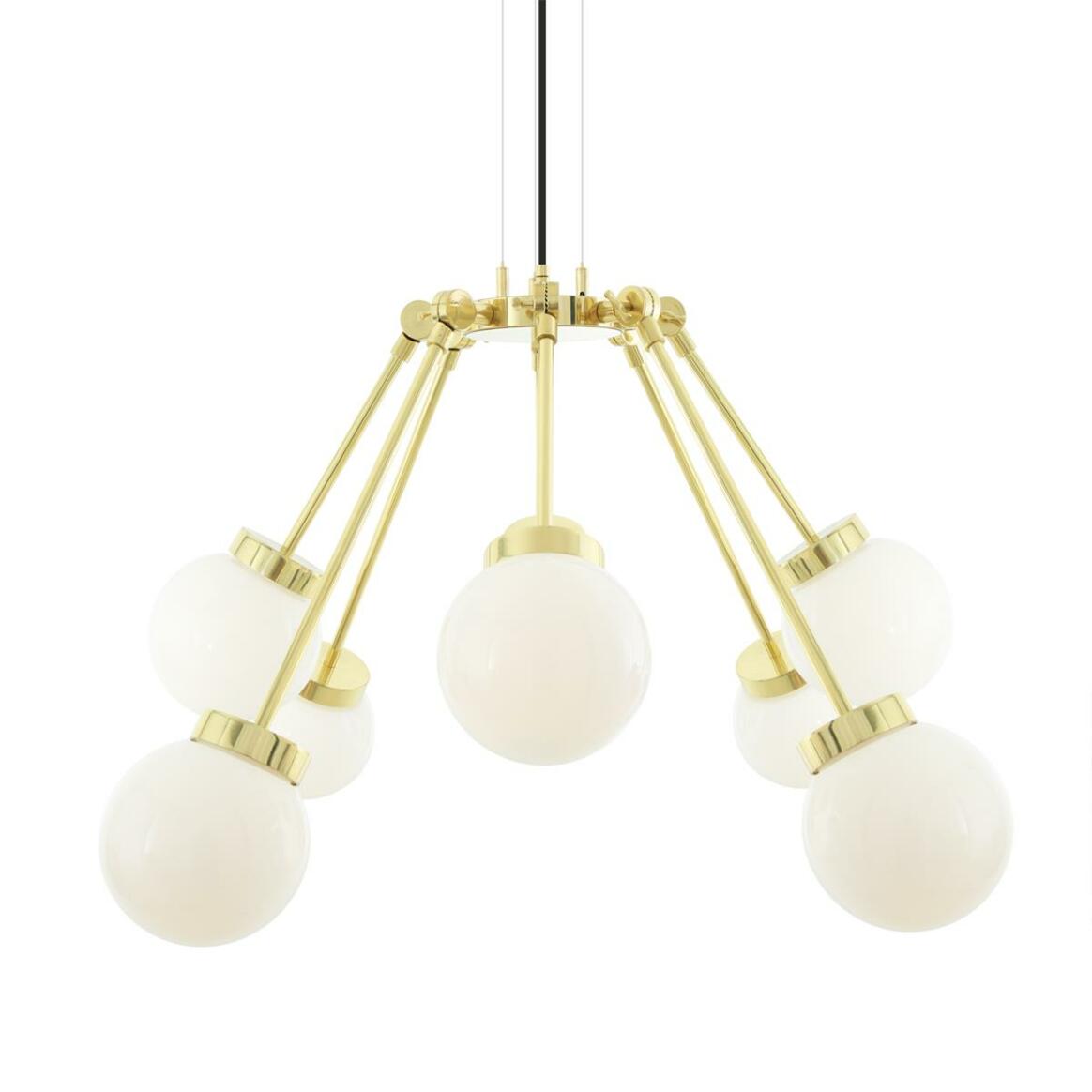 Boho Modern Globe Chandelier, Eight-Arm, packshot